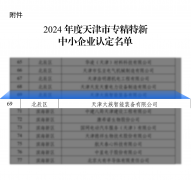 天津大族荣获“2024年度天津市专精特新中小企业”资质认定